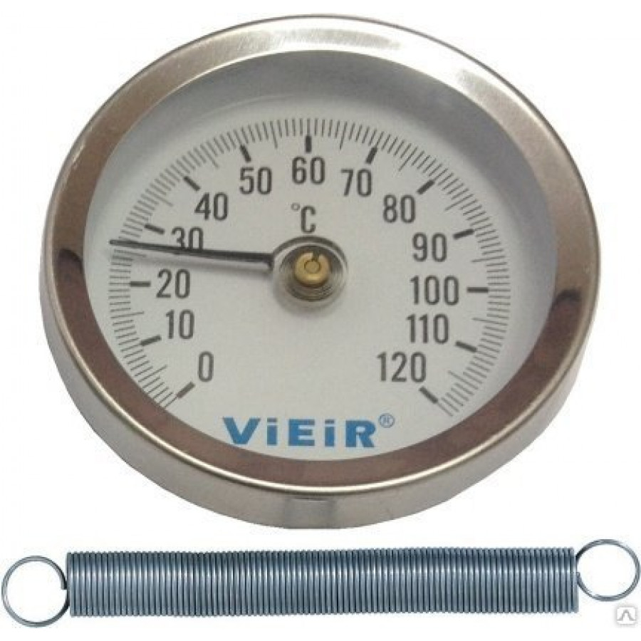 Термометр накладной с пружиной (120С) Vieir YL17